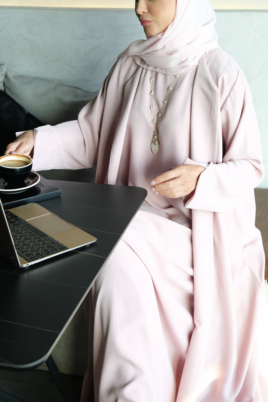Basic Abaya - Light Pink