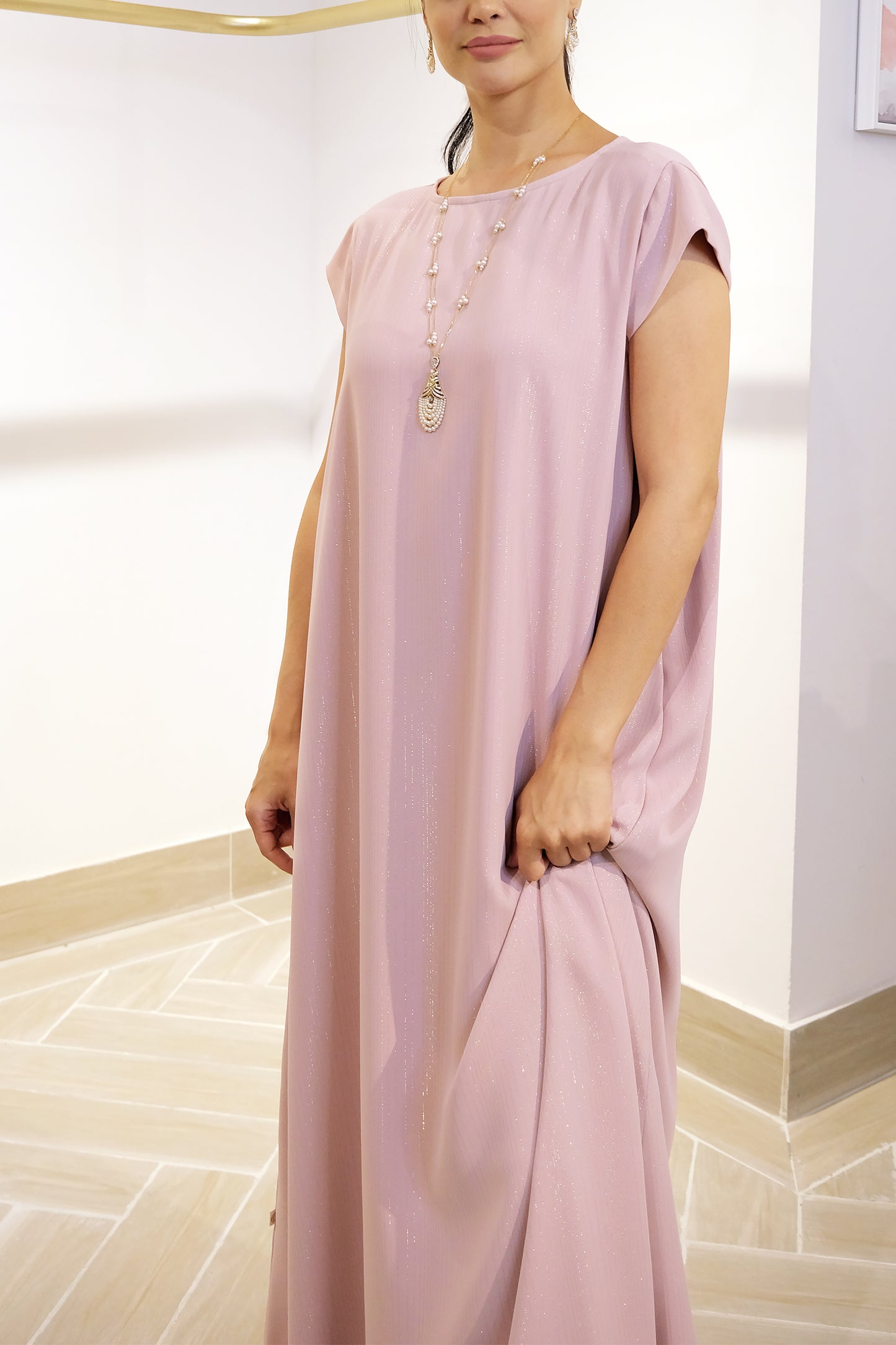 Basic Abaya - Light Pink