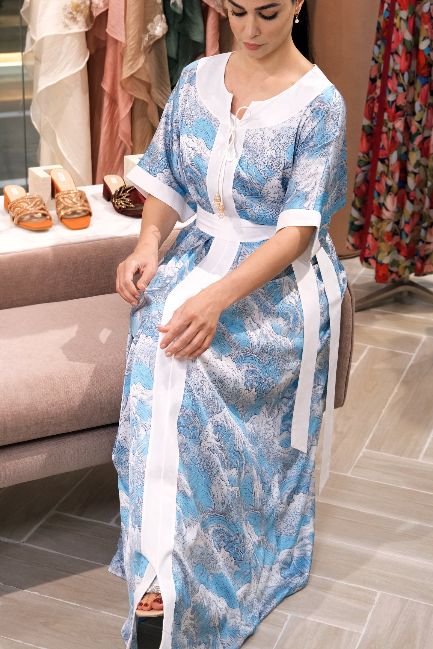 Silk Dress - Waves