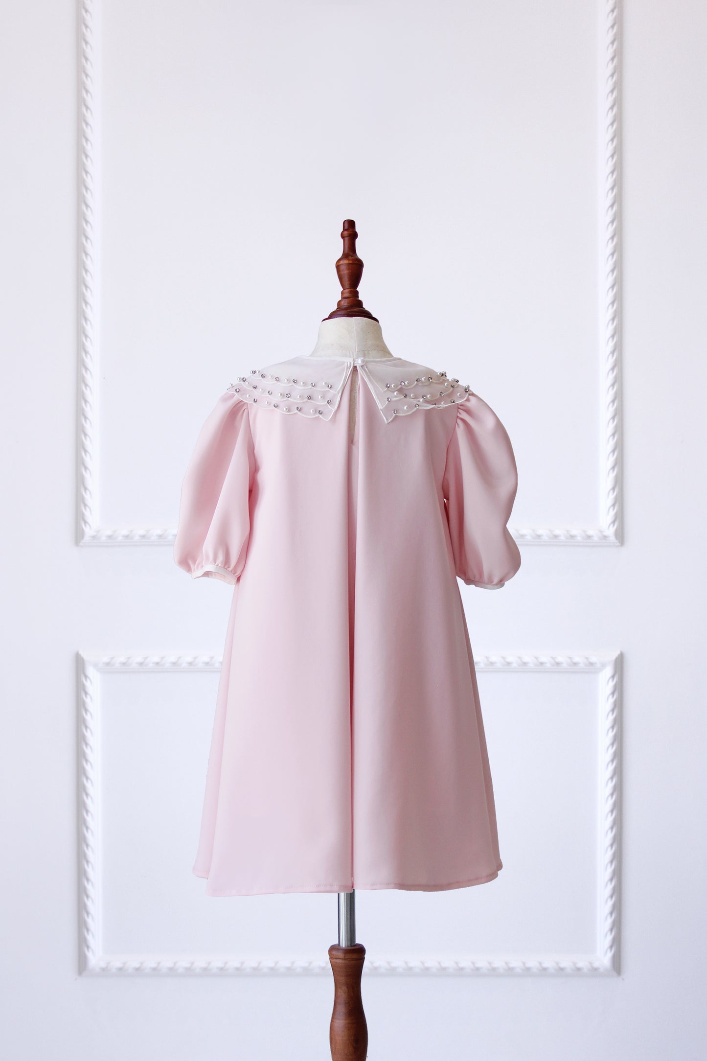 Eid 2023 - Light Pink - Organza Collar Dress W/Purse