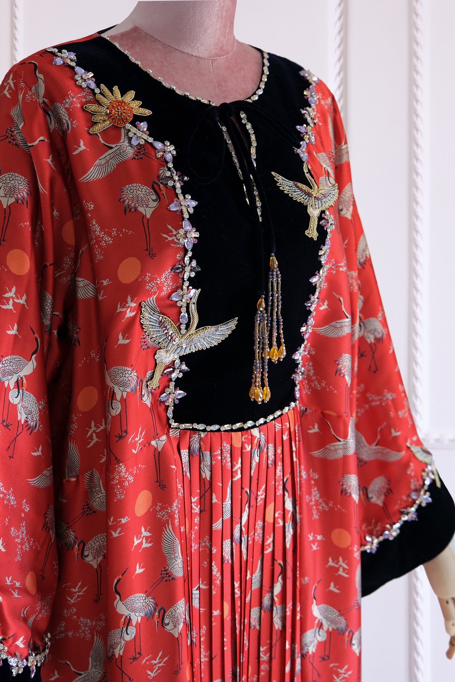 Red Birds - Dark Blue Velvet
