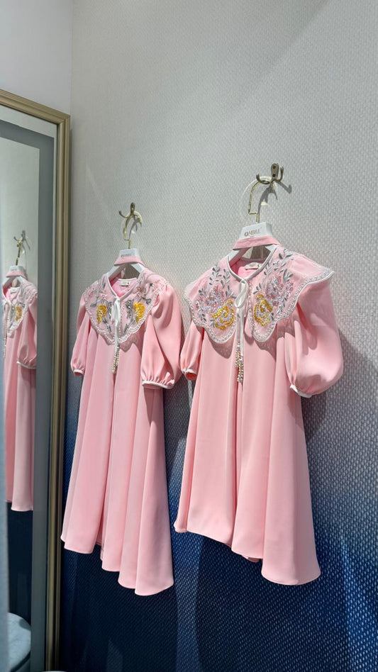 Eid 2026-Peachy Pink - Dress W/Purse