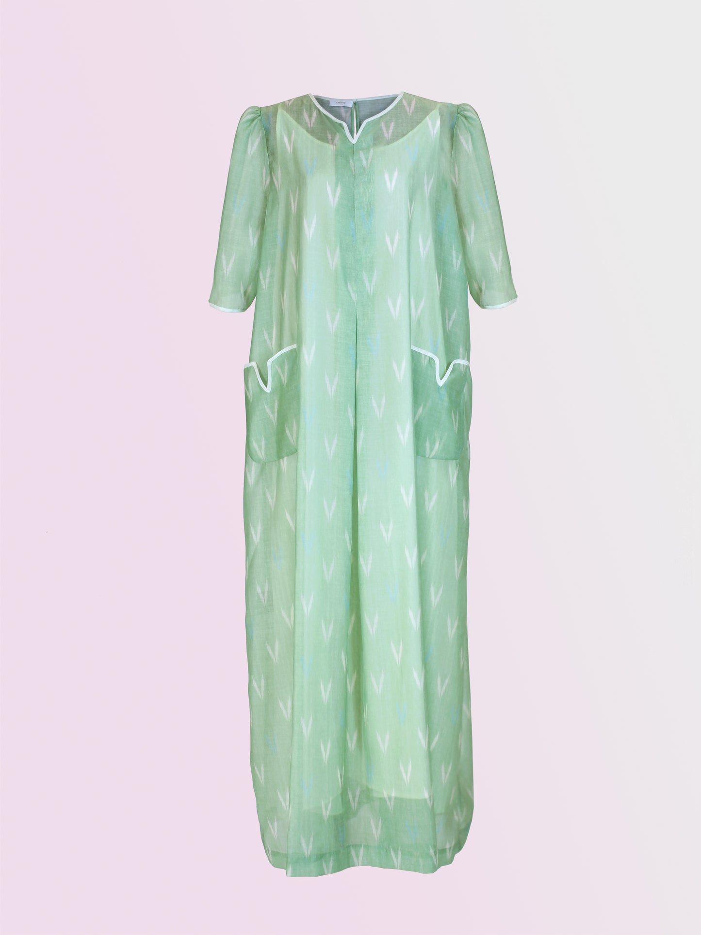 Stripes Chanderi Dress - Green