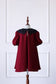 Eid 2023 - Maroon - Organza Collar Dress W/Purse
