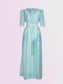 Geometric Chanderi Dress - Blue