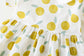 Collar sling dress with bow – Yellow
