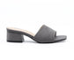 Satin grey mid heel
